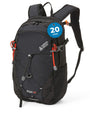 Terra Peak FLEX 20 Wanderrucksack 20L schwarz wasserabweisend mit gepolsterten Schulterträgern und Brustgurt