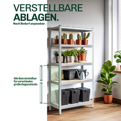 Blumixx 2X Schwerlastregal 180x90x40 Steckregal 5 Böden