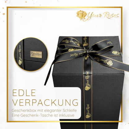 YourRoses® Echte Premium Rose im Glas mit Geschenkbox