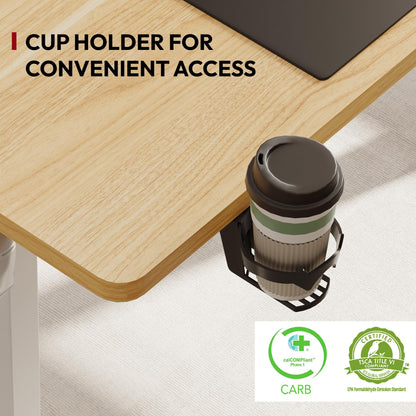 SANODESK 110x54 Höhenverstellbarer Schreibtisch - Ahorn