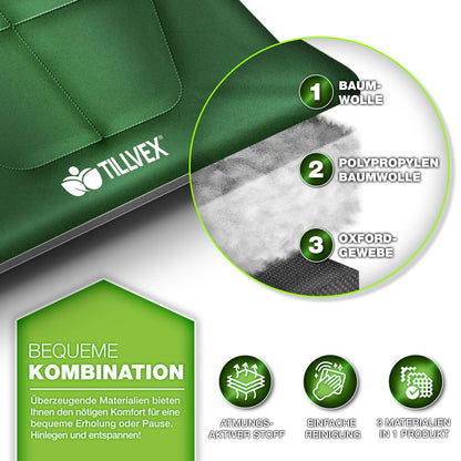 tillvex Campingbett klappbar, Feldbett bis 280 kg mit Tragetasche