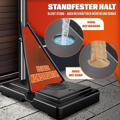 KESSER® Outdoor Basketballanlage – Höhenverstellbar, mit Rollen