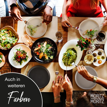 Moritz & Moritz NORDIC Geschirrset 6P Schwarz - 18-teilig Steingut