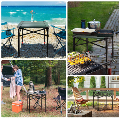 VILLEY Faltbarer Aluminium Campingtisch – mit Tragetasche