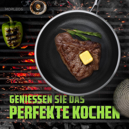 Morleos Keramik Wabenpfanne Ø 32cm - PFAS/PTFE Frei