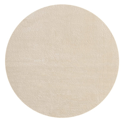 the carpet Relax Kurzflor Teppich, waschbar, Beige, 200 x 200 cm rund