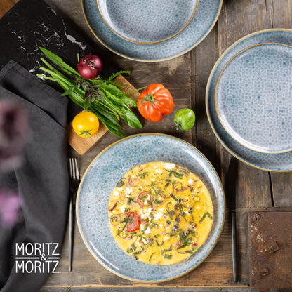 Moritz & Moritz TERRA 36-tlg Geschirrset - Azurblau 12 Personen