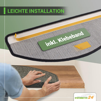 Kettelservice-Metzker Stufenmatten Rambo 15er Set halbrund dunkelgrau