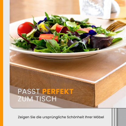 SCHUTZ-FUX Tischfolie transparent 2 mm, Tischschutz 90 x 180 cm