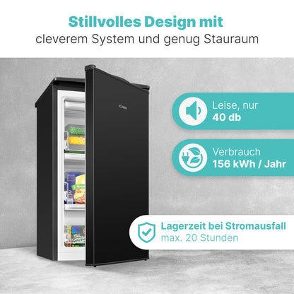 Bomann GS 7256 Mini Tiefkühlschrank 60L – Schwarz