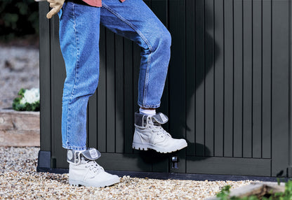 Keter Store-it-Out Midi Mülltonnenbox - 130x74x110cm Grau/Schwarz