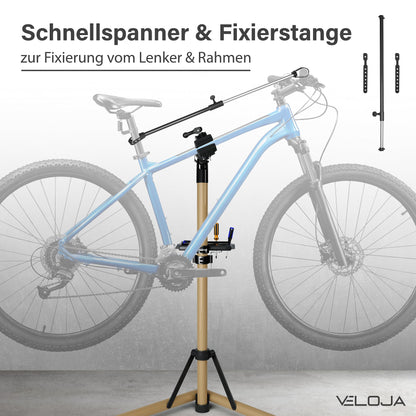 VELOJA Profi Fahrrad E-Bike Montageständer - Schwerlast 50kg