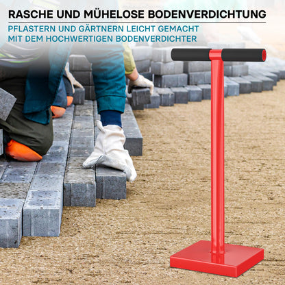 Wiltec Bodenverdichter 11,5 kg Handstampfer aus Stahl mit T-Griff