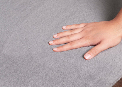 the carpet Relax Kurzflor-Teppich in Felloptik, Grau, 200 x 280 cm