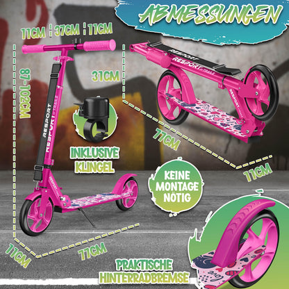 RE:SPORT Cityroller für Kinder und Erwachsene, klappbar, bis 100 kg