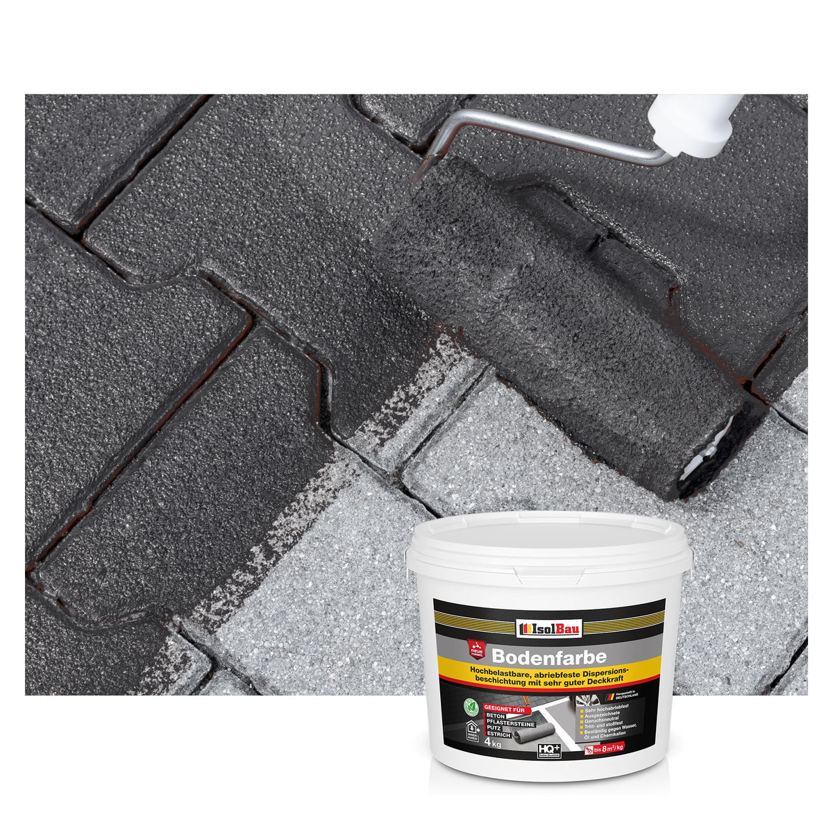 Isolbau Bodenfarbe Anthrazit 4 kg – Betonfarbe für Keller und Garage
