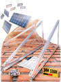 Lichtblicker Balkonkraftwerk Halterung 118 cm Alu für 2 Solarmodule – 3 mm Aluminiumprofile mit Edelstahlschrauben