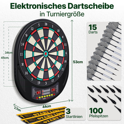 Ultrasport Elektronische Dartscheibe Profi Set ohne Türen