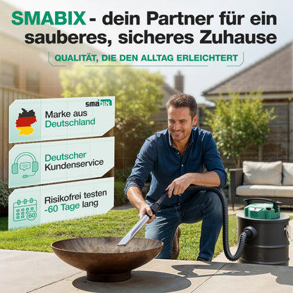 Smabix Aschesauger SMX-AS-01, 18 L, 1200 W, inkl. HEPA-Filter