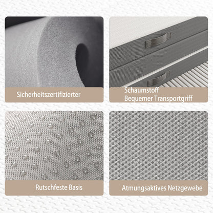 MOLPHIT Klappmatratze - Gästematratze 75x195x15cm Mittelfest