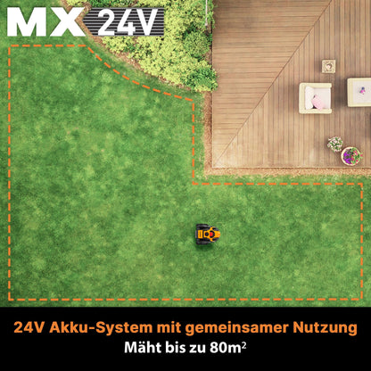 LawnMaster OcuMow Mähroboter ohne Begrenzungskabel bis 80 m²
