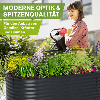 TTL GARDEN Inspire L Gartenhochbeet – 200x100x80cm Anthrazit
