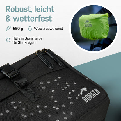 Borgen KLICKfix Lenkertasche mit Smartphonehalterung, 6 Liter