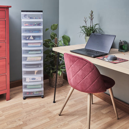 Iris Ohyama DC-012 Rollcontainer - 12 Schubladen Schwarz