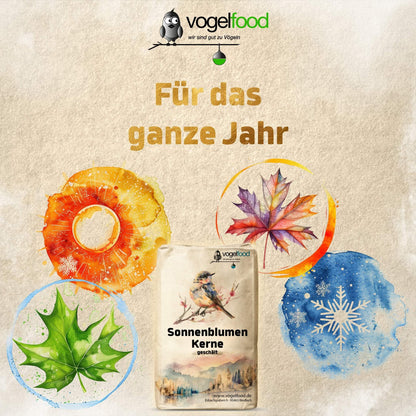 Vogelfood Geschälte Sonnenblumenkerne 25 kg Vogelfutter für Wildvögel