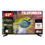 TELEFUNKEN D43U790B2CW 43 Zoll 4K UHD LED Smart TV. Rechteckig, schwarz. Für 4K UHD Streaming und Medienwiedergabe.