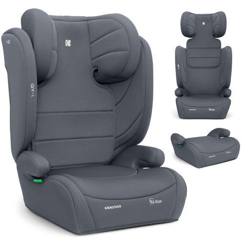 KikkaBoo i-AID Kindersitz 15-36 kg, Gruppe 2/3, i-Size, Grau