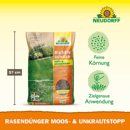 Neudorff RasenDünger Moos- & UnkrautStopp Rasendünger - 18 kg