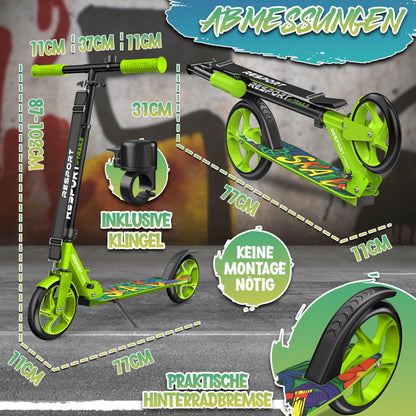 RE:SPORT Cityroller, klappbarer Tretroller für Kinder & Erwachsene
