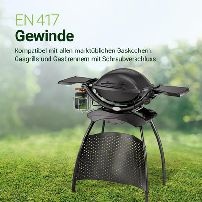CAMPLORA 12x 450g Schraubkartuschen Propan Butan Weber Q100/1000