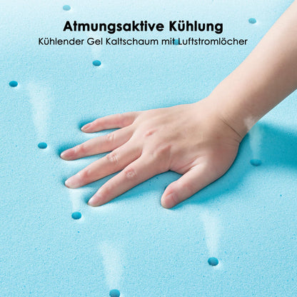 PERLECARE Matratzentopper 180x200 cm Gel-Kaltschaum H3/H4 7,5 cm