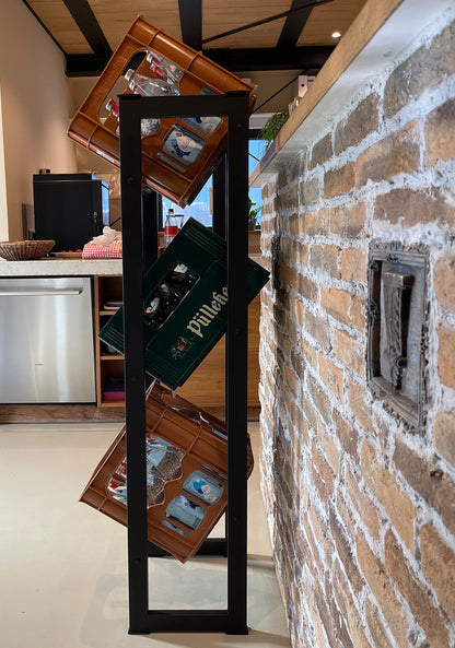 QUICK STAR Getränkekistenregal 3er Standregal 39x30x140cm