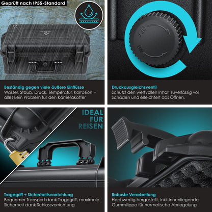 KESSER® Kamerakoffer 35L Universal – Wasserdicht & Staubdicht