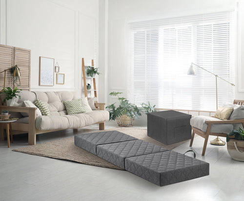 Traumnacht Gästematratze de Luxe Visco Hellgrau 75x195cm: Hellgraue Matratze aus Viscoschaum für temporären Schlafkomfort.