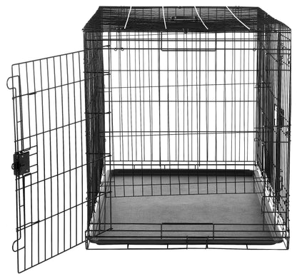 Amazon Basics Hundekäfig Metalldraht faltbar Doppeltür schwarz 122 cm