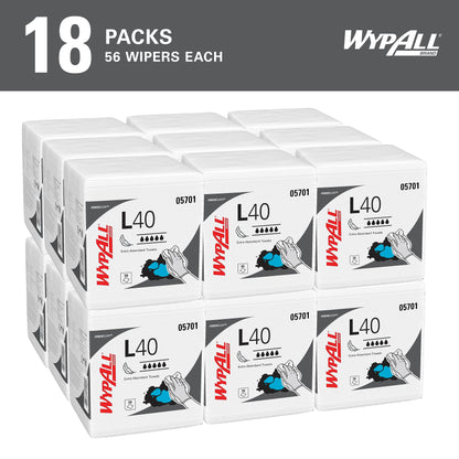 WYPALL* L40 7471 Wischtücher – 1-lagig, weiss, Grossgebinde