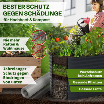 TTL GARDEN Drahtgitter feinmaschig verzinkt 6,3 mm Masche 10 x 1 m