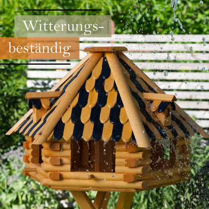 Deko-Shop-Hannusch V13 Luxus Vogelhaus mit Ständer Solar Anthrazit