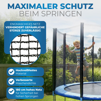 Terena Trampolin Ersatznetz 427 cm, Sicherheitsnetz für 8 Stangen