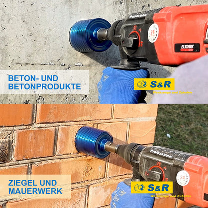 S&R Diamant-Bohrkrone 72 mm SDS-plus Dosensenker für Beton