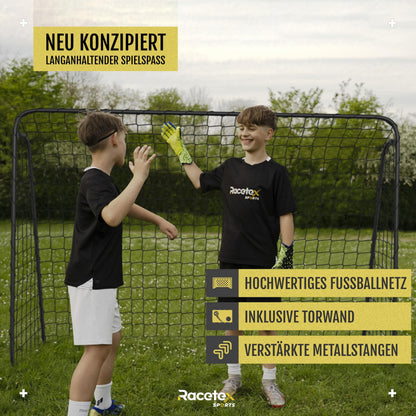 Racetex Fussballtor für Kinder mit Torwand und Erdanker, Galaxy