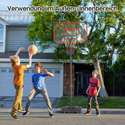 Yohood Basketballkorb LX-908 mit Rollen, höhenverstellbar 147–260 cm