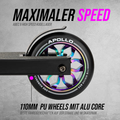Apollo Hawk Stuntscooter – Freestyle Kickscooter ab 6 Jahren