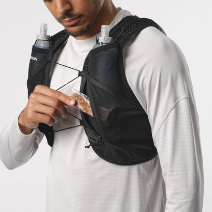 Salomon Active Skin 4 Trinkweste mit 2 Softflasks, schwarz, Grösse M