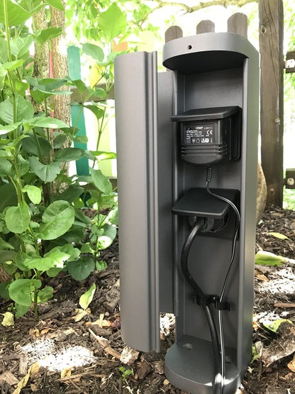 Bold 19448 Volo Steckdosensäule Garten Anthrazit 2x Schuko IP44