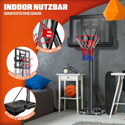 KESSER® Outdoor Basketballanlage – Höhenverstellbar, mit Rollen